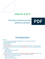 Vitamin A & D: Chemistry, Biochemical Role, RDA & Deficiency Diseases