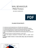 Animal Behaviour Practicals: Dse Paper-1 (Semester-V)