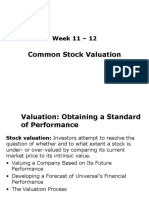 Week 11-12 - Stock Valuation - INF516 Investments