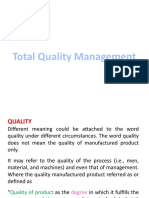 Total Quality Management Fundamentals and History