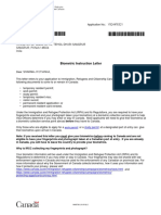 Biometric Instruction Letter: Study Permit Work Permit