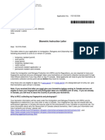 Biometric Instruction Letter: Study Permit Work Permit
