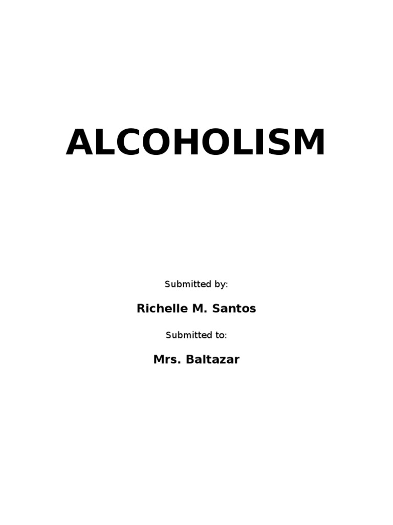 ALCOHOLISM | PDF | Alcoholism | Substance Abuse