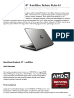 Spesifikasi Laptop HP 14 An028au Terbaru