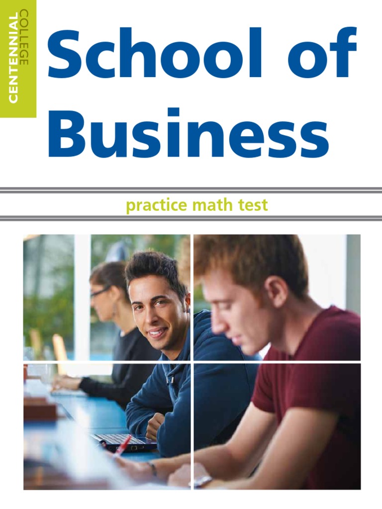 Centennial College Math Skills Test Guide | PDF