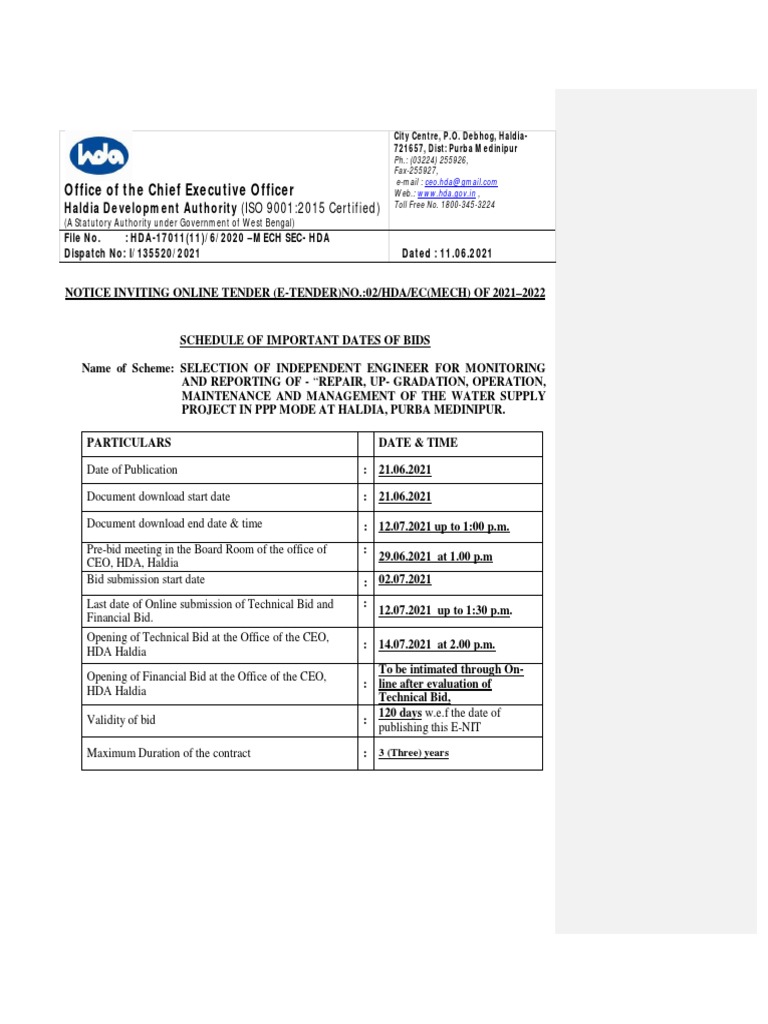 I E Water Supply HDA1 PDF Value Added Tax Taxes