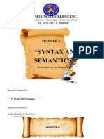 "Syntax and Semantics": Capalonga College Inc