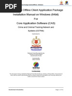 CCTNS Offline Client Application Package Installation Manual On Windows (64bit) For Core Application Software (CAS)