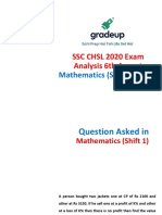 SSC CHSL 2020 Exam Analysis 6th August Mathematics Shift 1 2-3-1628256454300