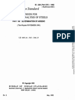 IS 228 Part 13 1982 Methods For Chemical Analysis of Steels - Part XIII Determination of Arsenic