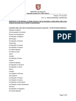 List of the Countries With Low Risk of COVID19 From July 19th 2021 - 20210719