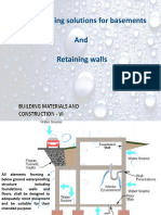 Waterproofing and retaining wall solutions for basements