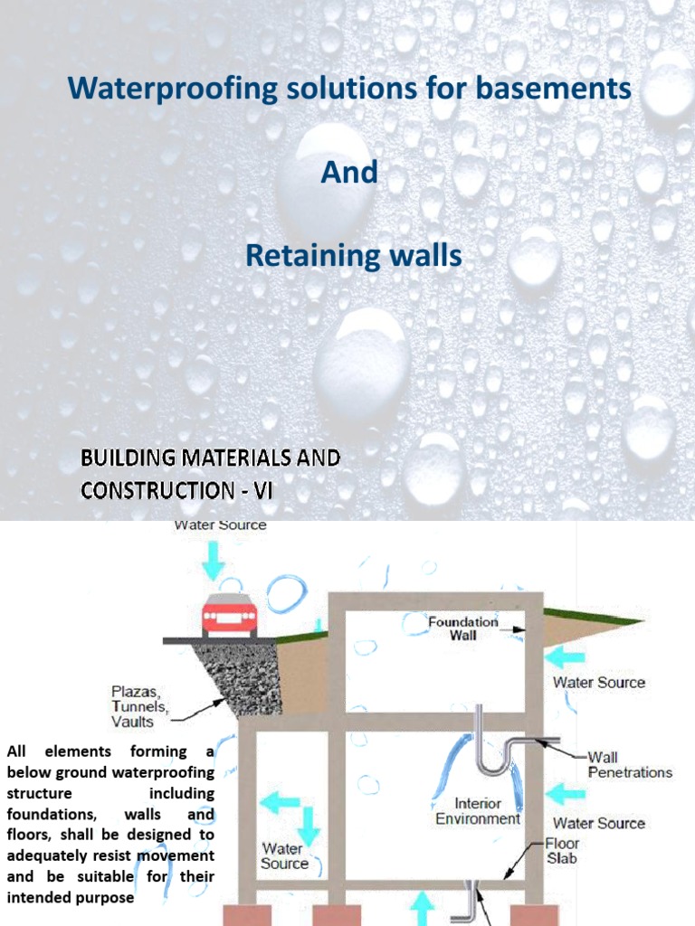 Basement Retaining Wall Construction Methods | PDF | Basement ...