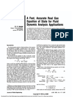A Fast, Accurate Real Gas Equation of State For Fluid Dynamic Analysis Applications