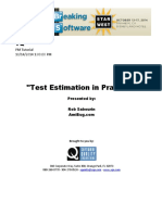 "Test Estimation in Practice": PM Tutorial 10/14/2014 1:00:00 PM