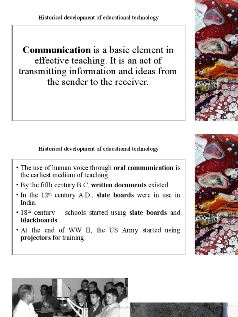 Historical Development of Educational Technology PDF Optics Imaging