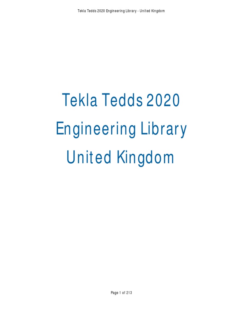 Tekla Tedds 2020 Engineering Guide | PDF | Beam (Structure) | Bending