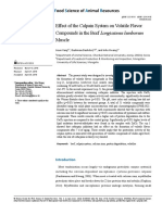 Effect of The Calpain System On Volatile Flavor Compounds