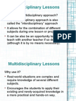Multidisciplinary Lessons