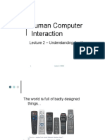 Human Computer Interaction: Lecture 2 - Understanding The User