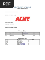 Sample Statement of Work Format | PDF | Classified Information | Business