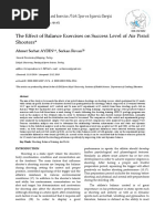 The Effect of Balance Exercises On Success Level of Air Pistol Shooters (#632003) - 921904