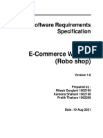 E-Commerce Website (Robo Shop) : Software Requirements Specification