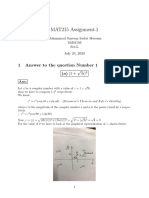 MAT215 Assignment-1: 1 Answer To The Question Number 1 (A) (1 + 3i)