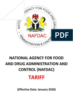 NAFDAC 2019 Tariff Final Combined