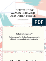 Understanding Human Behavior and Other People