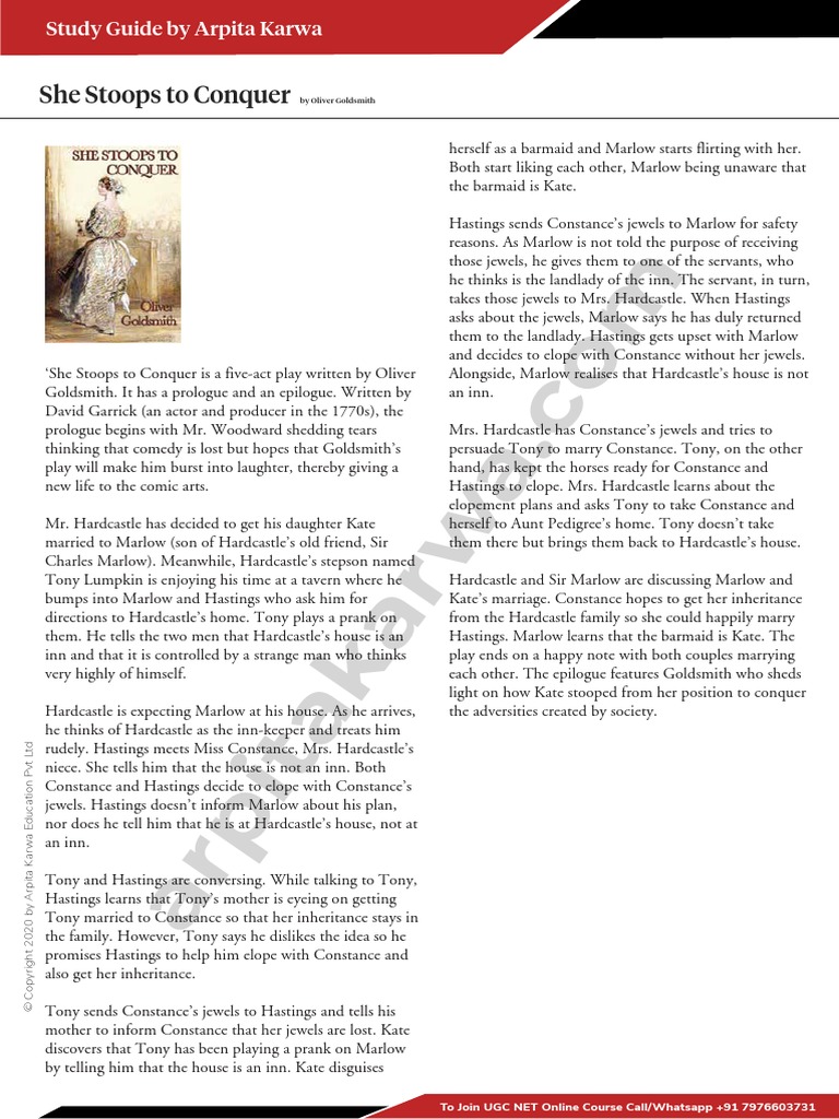 019 She Stoops To Conquer | PDF