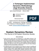 Peluang Dan Tantangan Implementasi System Dynamics - Dr. Ir. Muhammad Tasrif, M.eng.