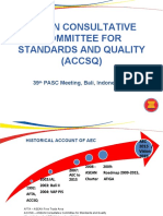 Asean Consultative Committee For Standards and Quality (Accsq)