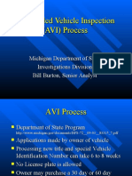 Assembled Vehicle Inspection (AVI) Process