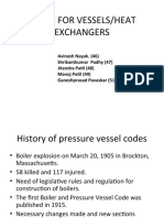 Codes For Vessels/Heat Exchangers