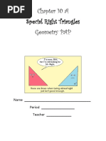 Chapter 10 A Special Right Triangles Geometry PAP: Name Period Teacher