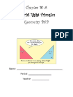 Chapter 10 A Special Right Triangles Geometry PAP: Name Period Teacher