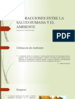 Interacciones Entre La Salud Humana y El Ambiente