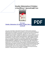 Estudiar Matematicas El Eslabon Perdido Entre EnseÑAnza Y Aprendi