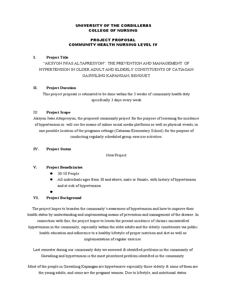 I. Project Title: University of The Cordilleras College of Nursing ...