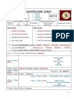 Master time-table for UPSC preparation