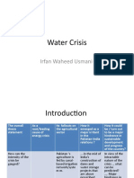 Water Crisis: Irfan Waheed Usmani
