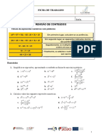 Revisão de cálculo de expressões numéricas com potências