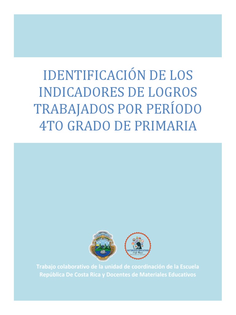 Indicadores de Logros 4to Grado Primaria | PDF | Ligero | República ...