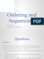 Ordering and Sequencing: Presented By: Abdul Moiz Bba181997