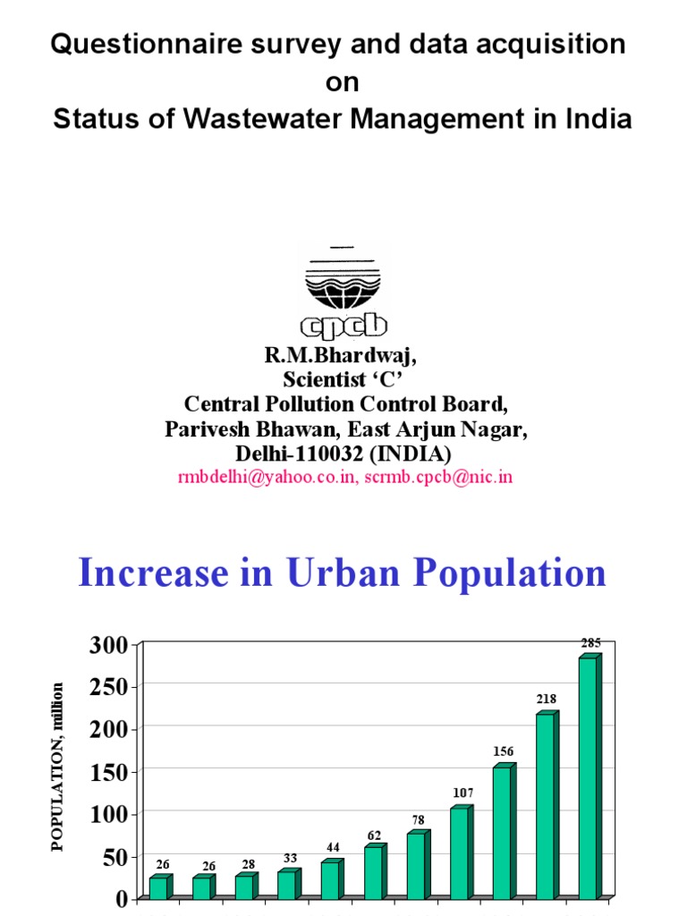 Questionnaire Survey and Data Acquisition On Status of Wastewater