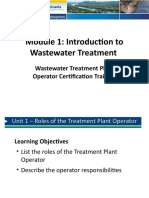 Module 1: Introduction To Wastewater Treatment