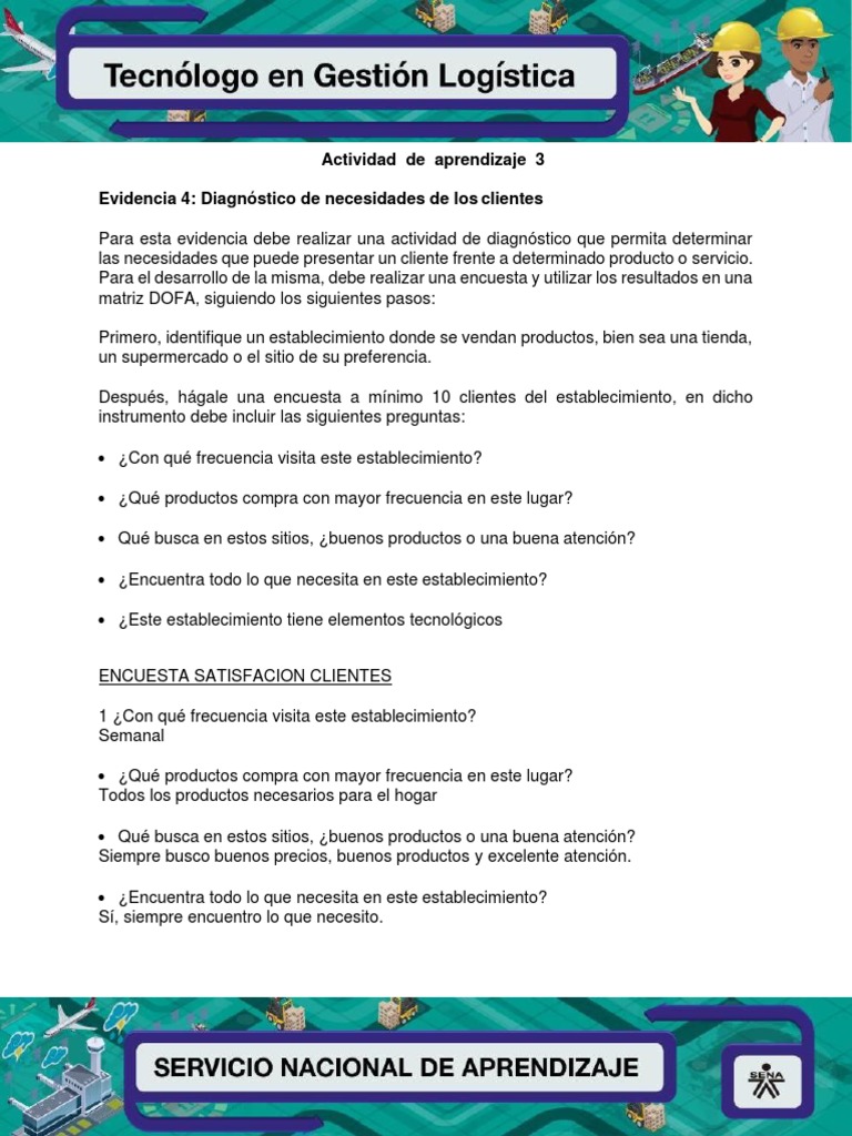 Evidencia - 4 - Diagnostico - de - Necesidades - de - Los - Clientes ...