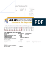 Desiccant Consumption Calculation: Case-1: 105 Nm3/hr Flow From The 'VAN Gas Dryer'