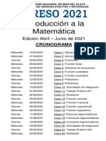 Cronograma Ingreso 2021 - Abril-Junio 2021